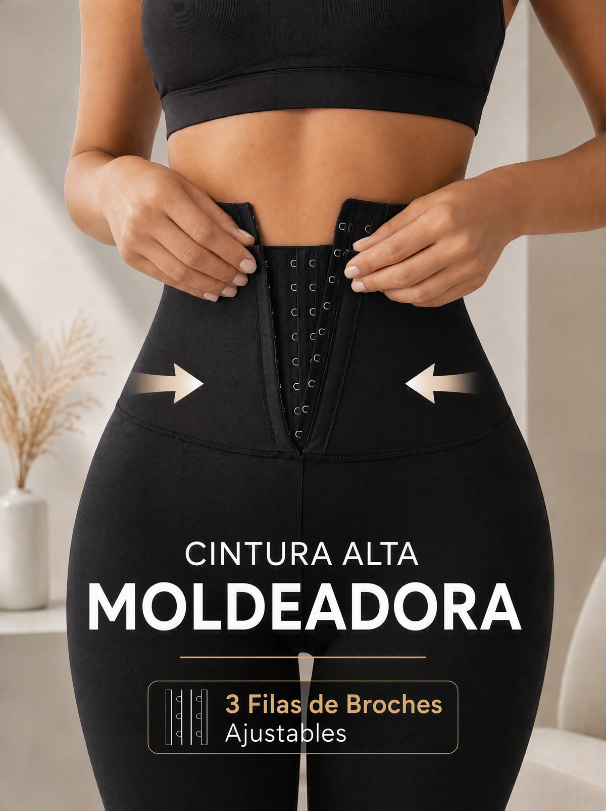 Legging Faja Push Up con Cintura de Ganchos