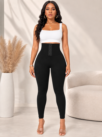 Legging Faja Push Up con Cintura de Ganchos
